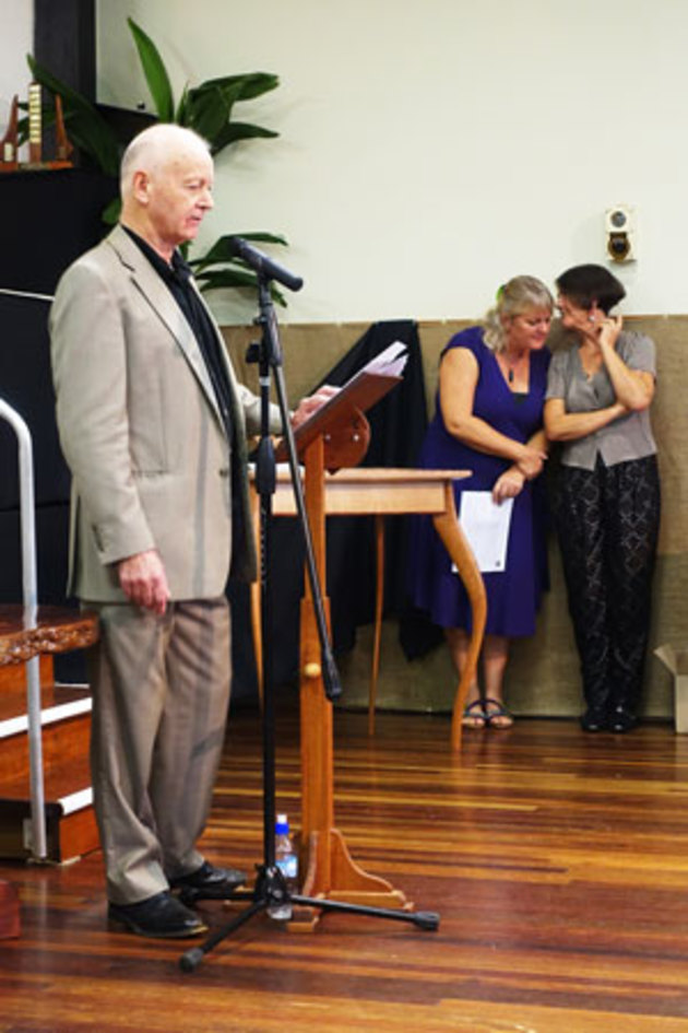 Lindsay Kruger, President of Barung Landcare gave an address at the opening of the Wootha Prize exhibition.