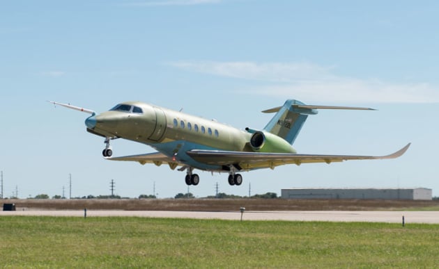 The first flight of Cessna's Citation Longitude prototype. (Textron Aviation)