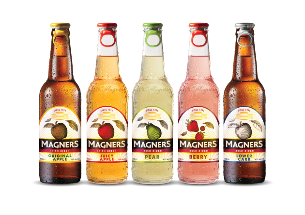 The fresh new Magners cider packaging.