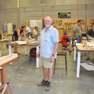 Canadian designer and maker Michael Fortune at the Perth Wood School, 2014