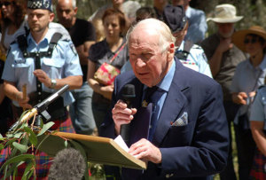 Mac Job in 2008 at the 70th anniversary commemoration of the Kyeema crash. (Steve Hitchen)
