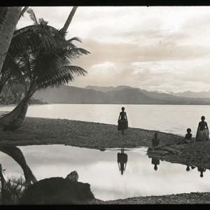 Sunset across Goodenough Bay&rsquo;, 1920-21, Milne Bay Province, Papua New Guinea.Photo by F Hurley, (donated by M Ward). Macleay Museum.