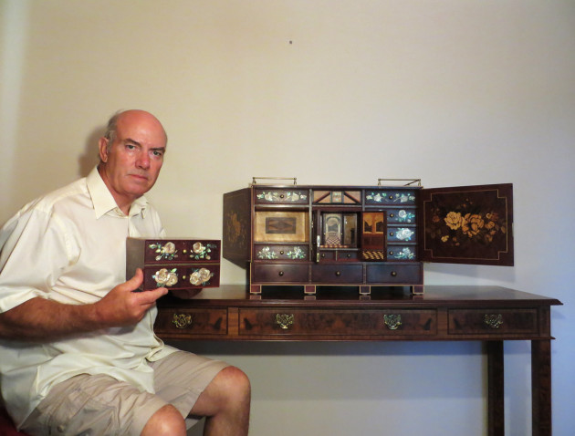 Martin Burgoyne with his Curiosity Cabinet as featured in AWR#85.