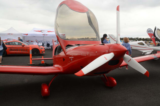 A taildragger Bristell on the stand at OzKosh 2016. (Steve Hitchen)