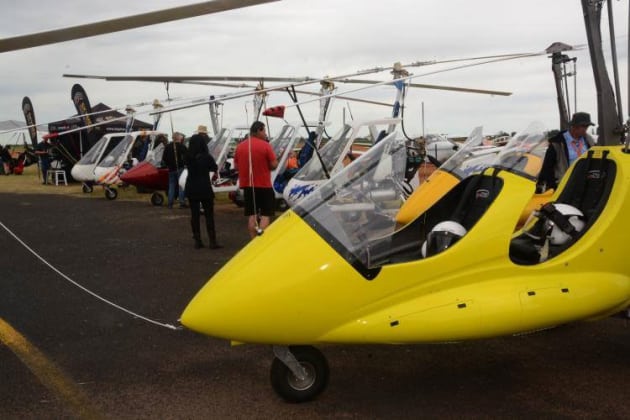 Rotors everywhere at OzKosh 2016. (Steve Hitchen)