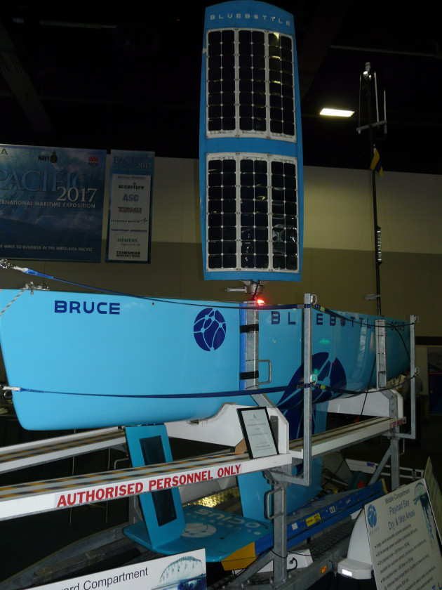 Ocius Technology, CTD program success story with their autonomous Bluebottle USV will participate in the maritime domain project lead by Thales Australia.  Credit: ADM Patrick Durrant