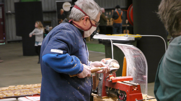 Darren Kelly, woodturner and past President of the Ballarat Woodworkers Guild.