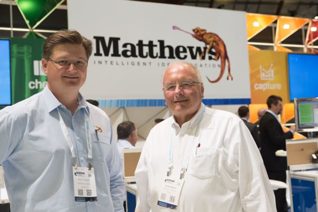 Matthews&rsquo; new CEO Mark Dingley (left) with former CEO/MD and now chairman Lester Nichol.