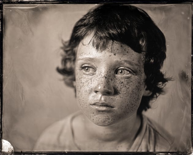 "H" as an ambrotype 4 x 5 inch direct positive, wet plate collodion on glass. &copy; Paul Alsop.