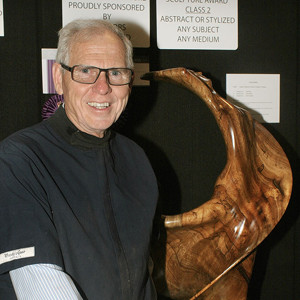 Peter Steller with his award-winning piece entitled Flamenco Fire.