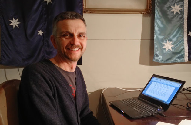 CAHS new research fellow Dr Peter Hobbins at the Airways Museum. (Civil Aviation Historical Society)
