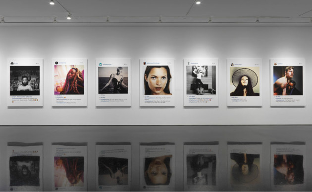 Photo by Rob McKeever. "RICHARD PRINCE: New Portraits" installation view. Image courtesy Gagosian Gallery.