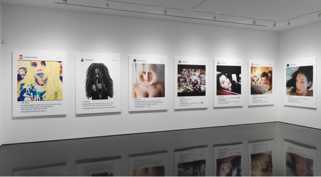 Photo by Rob McKeever. "RICHARD PRINCE: New Portraits" installation view. Image courtesy Gagosian Gallery.