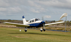 General aviation aircraft regularly use airfields that have no dedicated CTAF frequency. (Steve Hitchen)