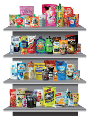 Some of the food pouches Effytec has helped produce.