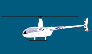 An artist's impression of the new Robinson R44 Cadet