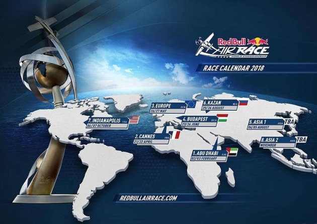 The 2018 Red Bull Air Race World Championship schedule will cross the globe, including the first ever race in France. (Red Bull Content Pool)