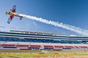 Kirby Chambliss rolls through the Las Vegas Motor Speedway ahead of this weekend's Red Bull Air Race. (Red Bull Content Pool)