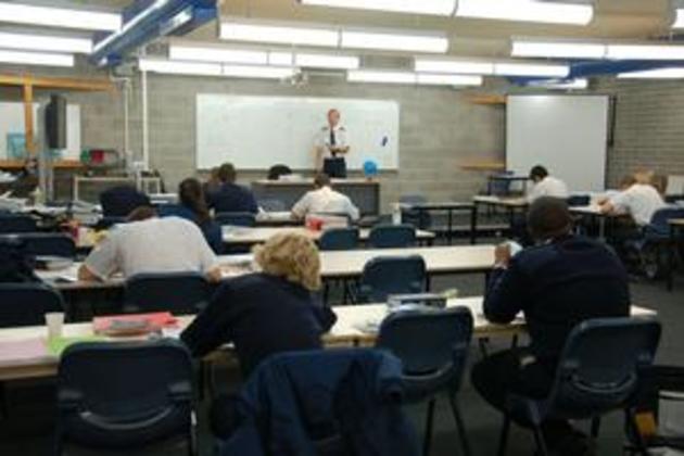 Cadets in training at RMIT Point Cook. (Steve Hitchen)