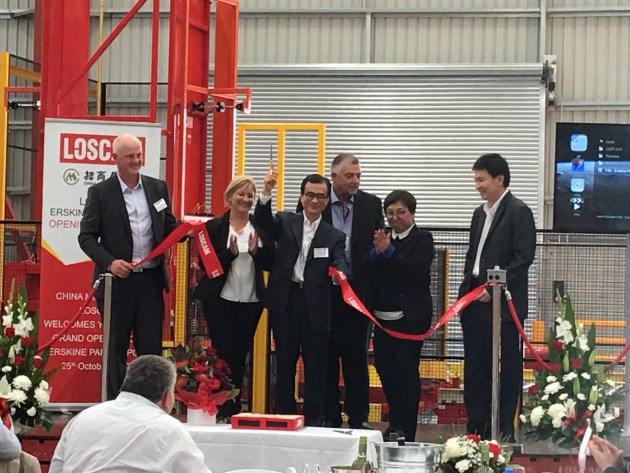 Ribbon-cutting by officiating guests (from left to right): Daniel Bunnett, executive vice president of ANZ; Natasha Robertson, state manager NSW/ACT; Sirin Limpaitoon, president; Paul Hallett, group operations director; Linda Tsui, executive vice president of Finance and Kenny Tan, Executive Vice President of SE Asia.