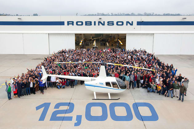 The 12,000th Robinson was an R66 turbine. (Robinson Helicopter0