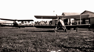 Gypsy Moth aircraft at Essendon Airport in the late 1920s. (Royal Victorian Aero Club)