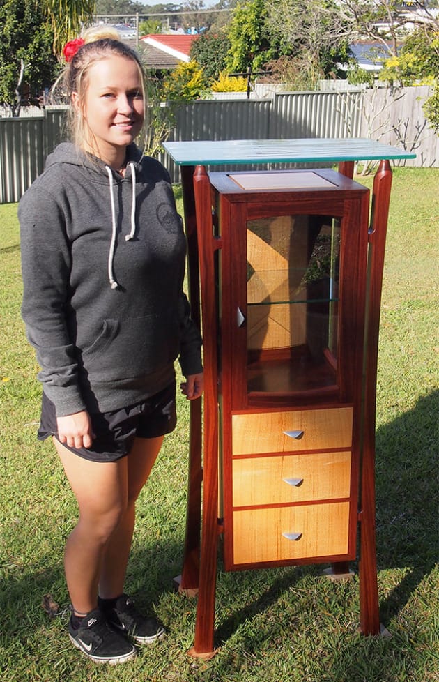 Jarrah and Silky Oak Display Cabinet