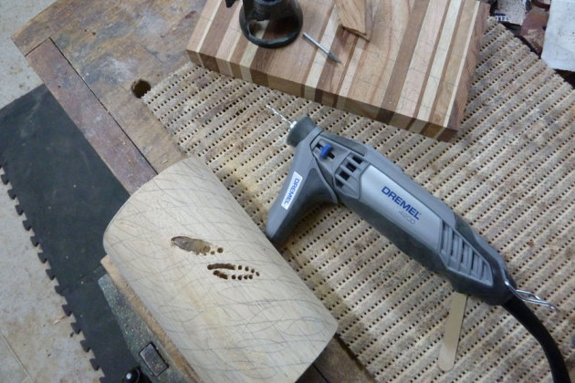 Showing the grip attachment.