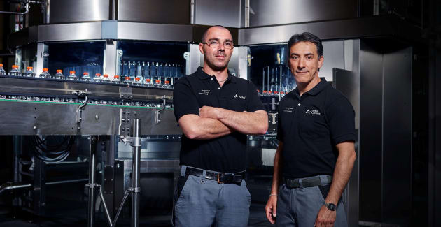 Two members of the Gebo Cermex team.