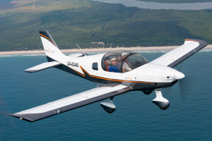 The Sling LSA cruises over the coast near Caloundra. (John Absolon)