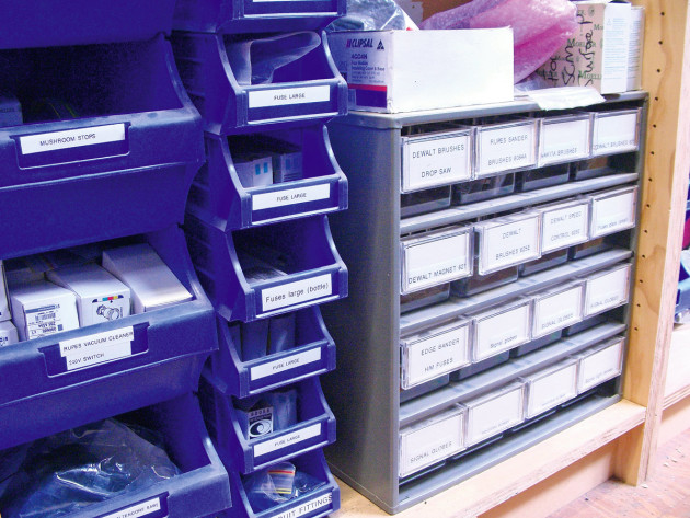 Keep spare parts on hand for convenience and reduced downtimes.