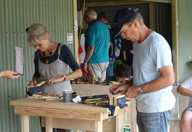 Carol Russell's spooncarving workshops were full booked.