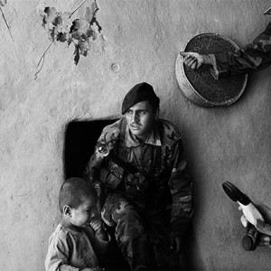 Afghan special forces search a compound for Taliban militants and weapons at Gonbaz village, Kandihar Province, Afghanistan, 2005. Image by Stephen Dupont, one of the lecturers at the CCP masterclass series.
