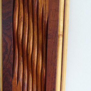 Detail of a mirror frame by Steve Whitby.