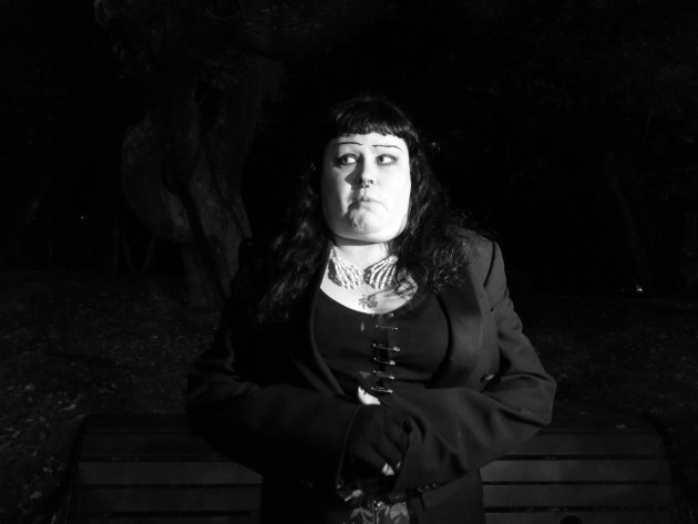 Leigh. Leigh is unemployed but recently applied for a job. She says being positive and a &ldquo;happy go lucky vibe&rdquo; keeps her going but she&rsquo;d be proud to earn an income. She loves reading, movies and buying unusual things. Leigh describes herself as an outcast because of her Gothic subculture. She says people are scared of their mortality but she tries to ignore it when they treat her differently. She&rsquo;s sometimes ignored but doesn&rsquo;t take it too seriously. People smiling is the kindest thing they do for her. The worst was when friends deserted her after she had a car crash and ended up in a neck brace. &copy; Stu Robertson.
