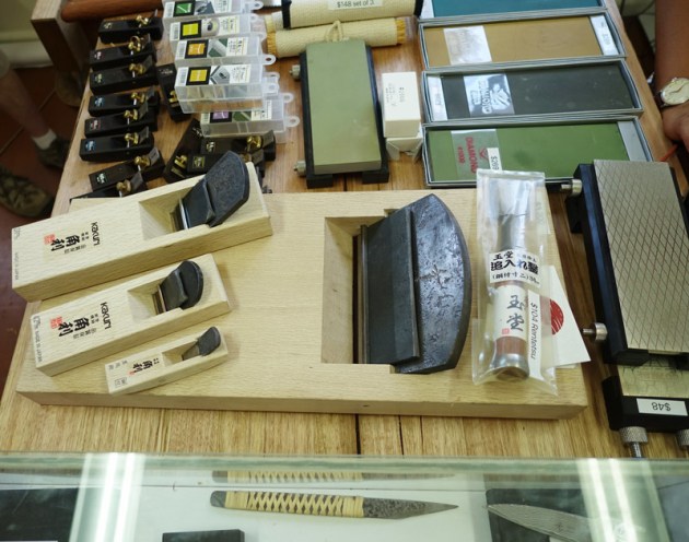 Some of the offering from Japanese Tools Australia including a very large kanna plane brought back from a recent trip to Japan.