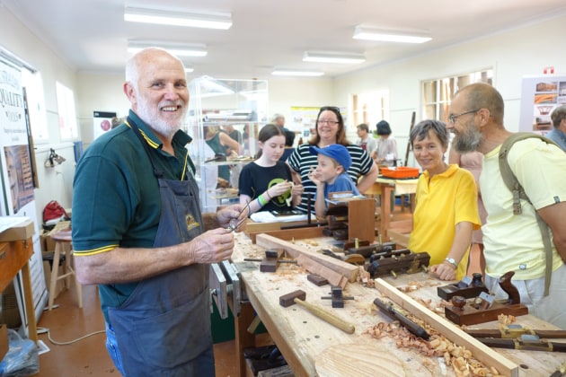 Terry Gordon of HNT Gordon was there to demonstrate the use of the ever-growing range of hand tools he makes.
