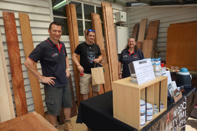 On the left, Thirston Morris, Studio Woodworkers Australia member and Allwood Timbers director.