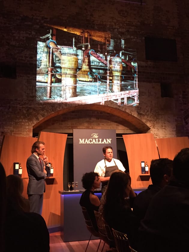 Macallan brand ambassador Sietse Offringa (left) and chef James Viles (right).
