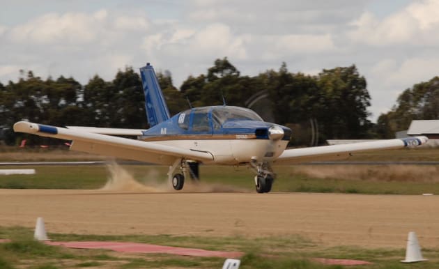 A Trinidad pilot competes in the spot landing competition when LVAC last hosted the ALACs in 2013. (Steve Hitchen)