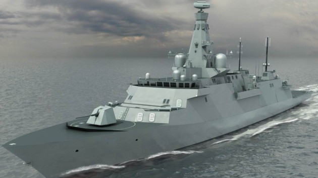 Early designs of the Type 26 with the Artisan radar clearly visible at masthead. Credit: BAE Systems