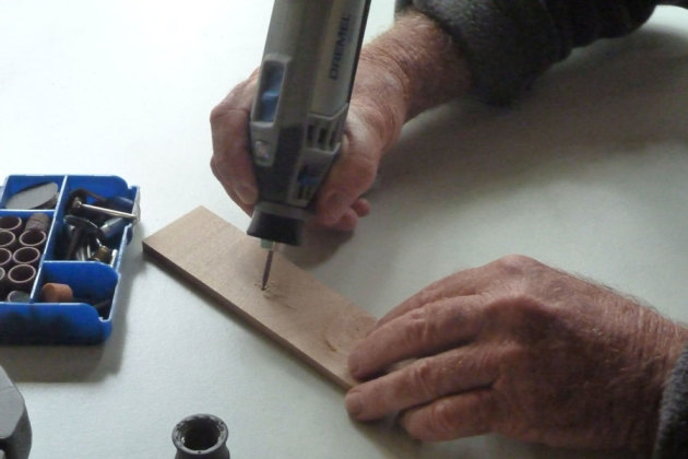 Using the grip.
