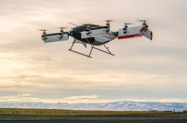The Vahana electric VTOL is a self-piloting aircraft. (Airbus)