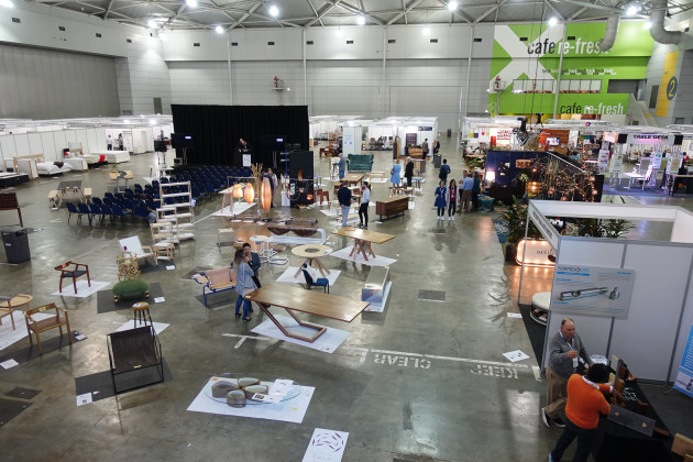 Shot from above the view over Furnitex & design 2016.