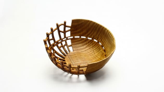Vince Rush, bowl under 200mm, maple, Kunos oil finish