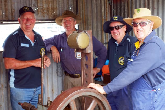 Hobart Vintage Machinery Society members had a popular display,