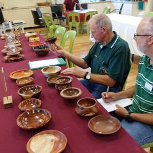 Every piece is carefully examined during the judging.