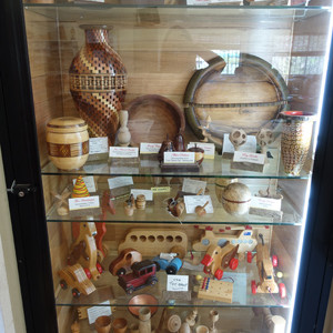A range of work completed by visiting guest turners and others.