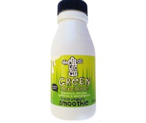 The Collective Green Machine Yoghurt Smoothie is one dairy application using wheatgrass, and also contains kiwi, feijoa and spirulina.