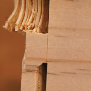 Creep up on the desired result:
&lsquo;I seldom chop or pare more than 1mm at a time with a chisel, and frequently take much less than that.&rsquo;